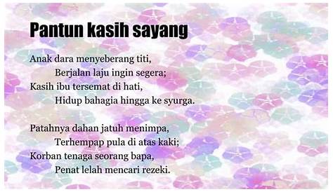 Pantun Kasih Sayang Tingkatan 2