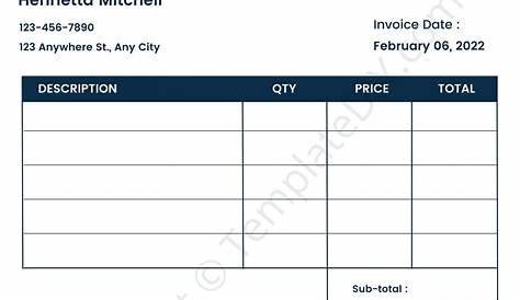 Notary Invoice Template Pdf