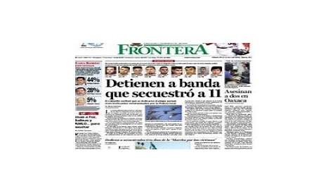 Periódico Frontera (México). Periódicos de México. Edición de miércoles