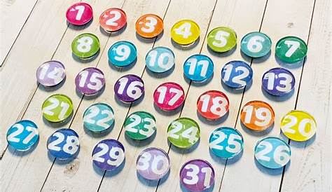 Glass Beige number calendar day numbers