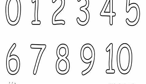 Colored Printable Numbers 110 Numbers 1 10 Preschool Printables