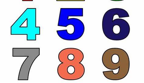 Numeri da Stampare, Colorare e Ritagliare per Bambini | Matematica