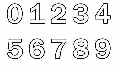 Numeri da Stampare, Colorare e Ritagliare per Bambini | Numeri, Stencil