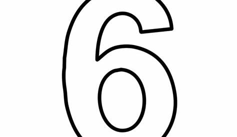 Lettere e numeri - Numero 6 (sei) stampatello