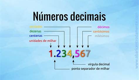 NÚMEROS DECIMAIS | Numeros decimais, Decimal, Atividades com numeros