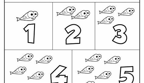 Dibujos para colorear y aprender los números del 1 al 5 | Colorear imágenes