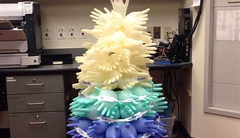 Nurses Christmas tree glove tree DIY Students christmas