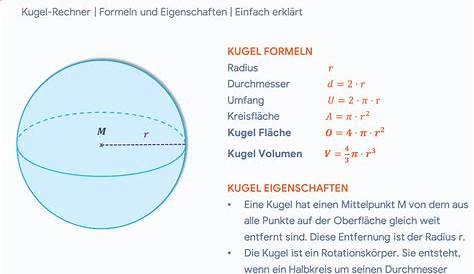 Oberfläche Kugel • Fläche Kugel, Oberfläche Kugel Formel · [mit Video]