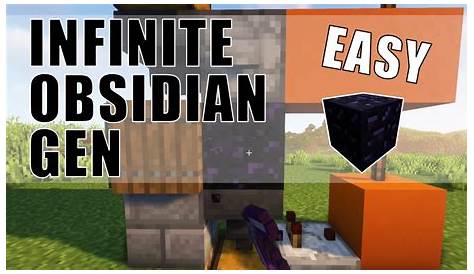 Minecraft Easy Infinite Obsidian Farm (1 Lava bucket) YouTube