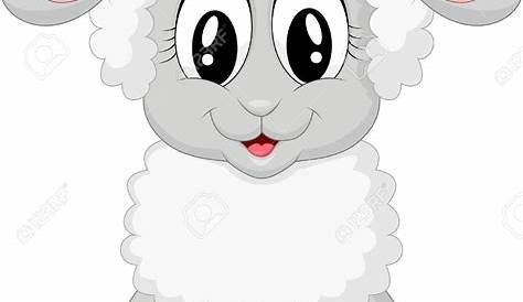 Ilustración de oveja blanca, dibujo de dibujos animados de ovejas