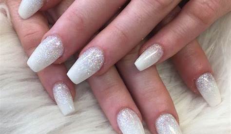 Ombre White Sparkle Nails UPDATED 40