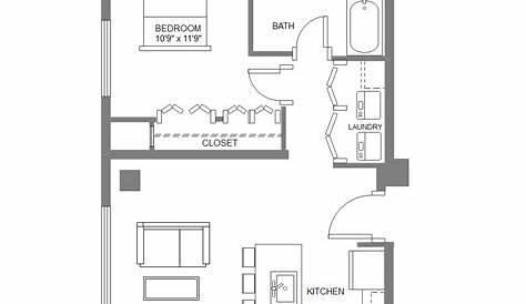 One Bedroom Apartment Floor Plan - Bedroom Floor Plan Suite
