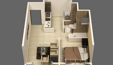 1 Bedroom Apartment/House Plans | Home Decoration World | One bedroom