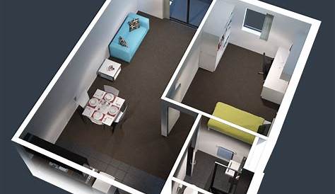 One Bedroom Floor Plan Design - ROOMVIDIA