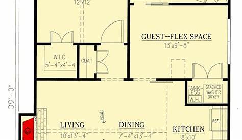 Farmhouse Style House Plan - 2 Beds 2 Baths 900 Sq/Ft Plan #430-4