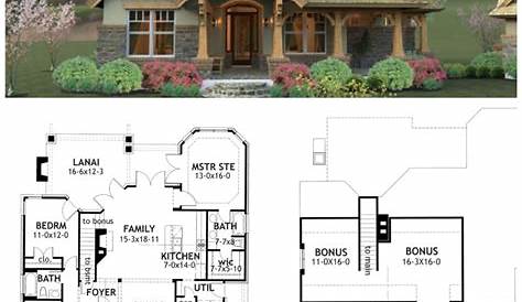 Cottage House Plan with 1 Bedroom - Plan 7074