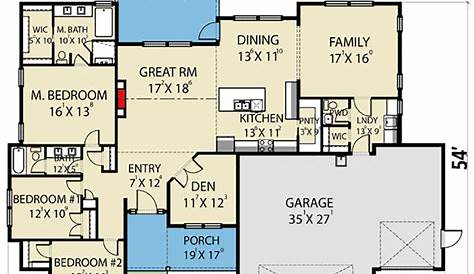 One-Level Home Plan with Split Bedrooms - 36592TX | Architectural