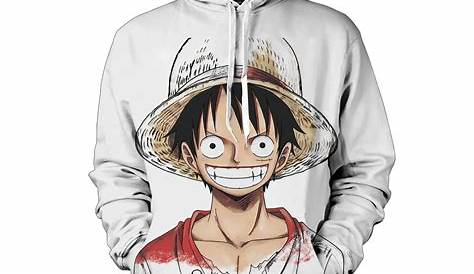 Mens Anime One Piece Hoodie 3D Print Pullover Sweatshirt Monkey Luffy
