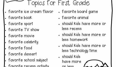 Opinion Writing Prompts For 4Th Graders