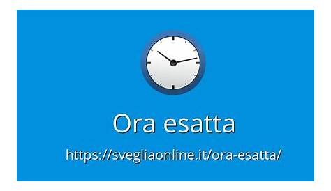 Ora esatta - Fuso orario - Orologio online