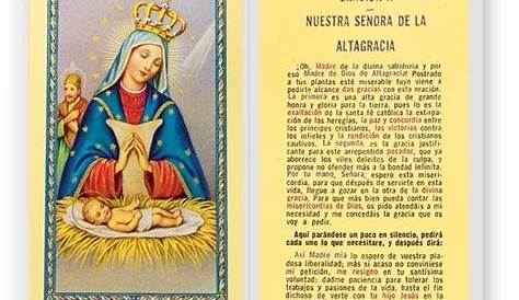 Prayer Card Oracion A Nuestra Senora De Altagracia SPANISH Laminated HC
