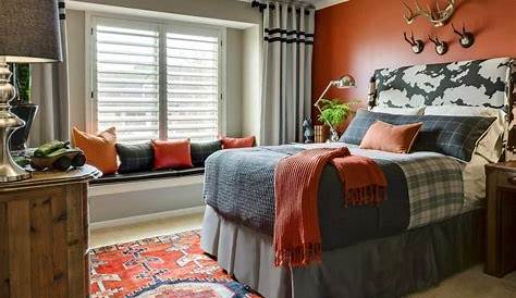 Orange And Grey Bedroom Decor