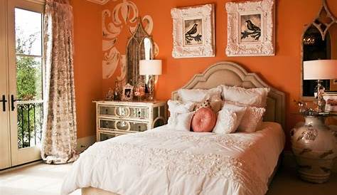 Orange And White Bedroom Decor