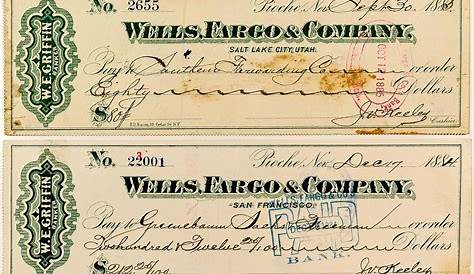 California Wells Fargo Check Collection