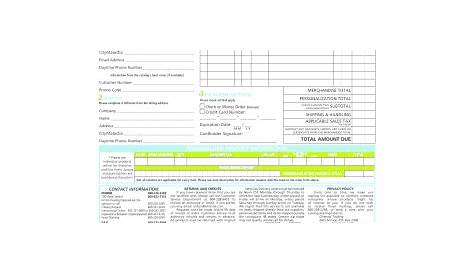 Order Form Template Editable Order Form Modern Order Form | Etsy