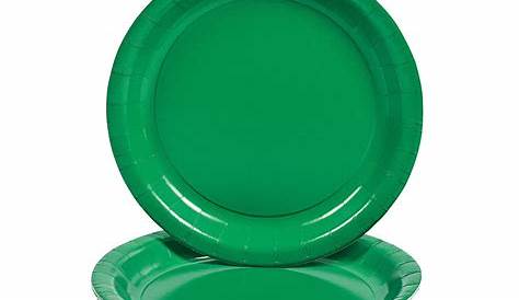 Green paper plates | Paper plates, Oriental trading, Green paper