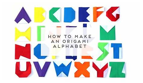 #DIY alphabet with origami #origami, #DIY by saundra | Basteln mit