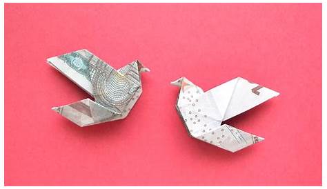 Schöne Origami VOGEL TAUBE Geldgeschenk GELD FALTEN | Money BIRD PIGEON
