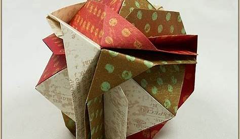 Origami Bild: Origami Kugel Falten Anleitung