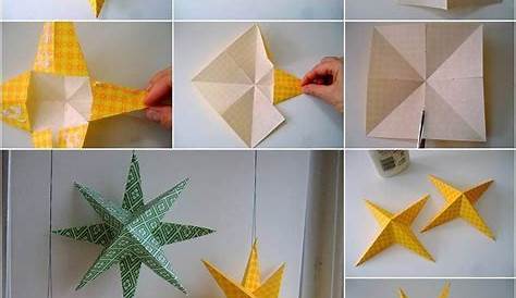 Origami Sterne falten Faltsterne Anleitung kostenlos fertig | Origami