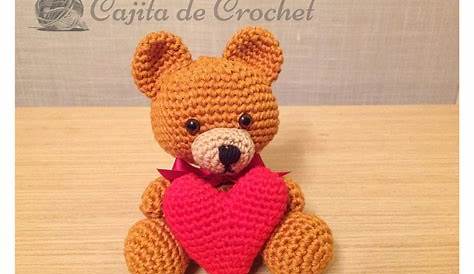 Oso De San Valentin Tejido A Crochet Pin En