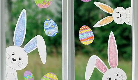 Fensterbilder für Ostern basteln mit Kindern - 35 tolle Ideen und Vorlagen
