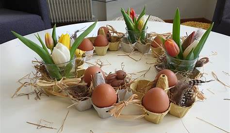 Osterdeko selber machen - Nest und Moos-Eier und Baum
