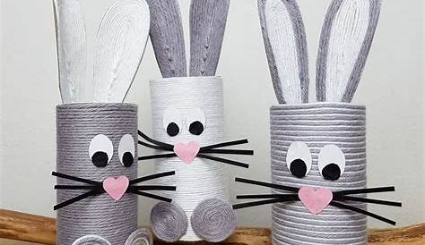 Basteln mit Kindern - Ostern Dekorationen mit Klopapierrollen