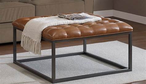 Ottoman Coffee Table With Leather Sofa