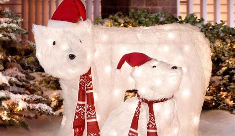 Outdoor Christmas Decorations Polar Bears