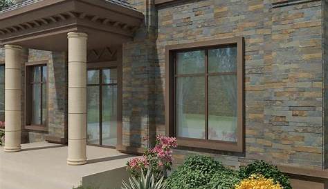 Image result for exterior wall tiles Stone exterior houses, Exterior