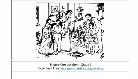 Picture Composition For Class 2 With Hints : Hindi picture composition