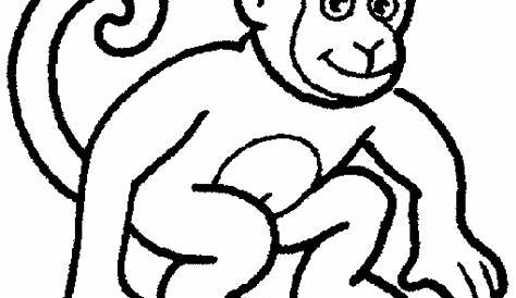 Simple Monkey Outline - ClipArt Best