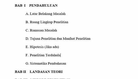 Format outline skripsi jurusan manajemen fe unsoed | PDF