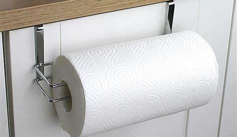 Satin Nickel Over the Door Paper Towel Holder