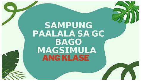 I-download Mga Munting Paalala Bago Magsimula ang Klase (Classroom