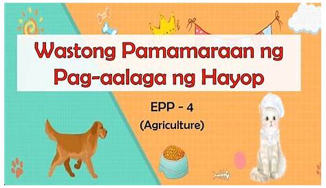 EPP5 Agriculture Modyul 5 Pag-aalaga ng Hayop na may Dalawang Paa at