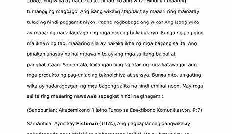 Pag Aaral Tungkol Sa Wastong Paggamit Ng Wikang Filipino Ayon Kay