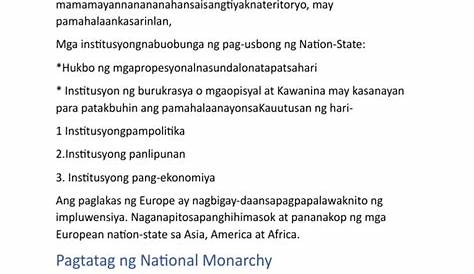 Pag usbong ng Nation State