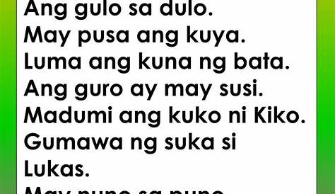 Pagbasa Sa Filipino Grade 4